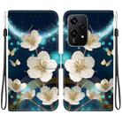 For Honor 200 Lite Global Crystal Texture Colored Drawing Leather Phone Case(Magnolia) - 1