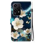 For Honor 200 Lite Global Crystal Texture Colored Drawing Leather Phone Case(Magnolia) - 3