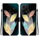 For Honor 200 Lite Global Crystal Texture Colored Drawing Leather Phone Case(Colored Leaves) - 1