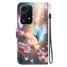 For Honor 200 Lite Global Crystal Texture Colored Drawing Leather Phone Case(Butterfly Love Flower) - 3