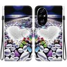For Honor 200 Pro 5G Crystal Texture Colored Drawing Leather Phone Case(Heart Shaped) - 1