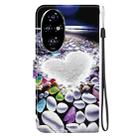 For Honor 200 Pro 5G Crystal Texture Colored Drawing Leather Phone Case(Heart Shaped) - 3