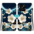 For Honor X6a Crystal Texture Colored Drawing Leather Phone Case(Magnolia) - 1