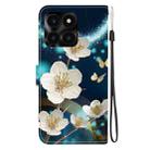 For Honor X6a Crystal Texture Colored Drawing Leather Phone Case(Magnolia) - 3