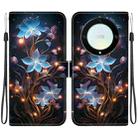 For Honor X9a Crystal Texture Colored Drawing Leather Phone Case(Little Lantern Flower) - 1