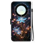 For Honor X9a Crystal Texture Colored Drawing Leather Phone Case(Little Lantern Flower) - 3