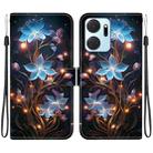 For Honor X7a Crystal Texture Colored Drawing Leather Phone Case(Little Lantern Flower) - 1