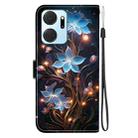 For Honor X7a Crystal Texture Colored Drawing Leather Phone Case(Little Lantern Flower) - 3