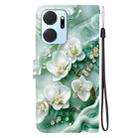 For Honor X7a Crystal Texture Colored Drawing Leather Phone Case(Jade Flowers) - 3