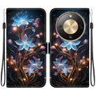 For Honor X70 5G Crystal Texture Colored Drawing Leather Phone Case(Little Lantern Flower) - 1