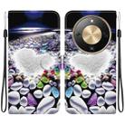 For Honor X70 5G Crystal Texture Colored Drawing Leather Phone Case(Heart Shaped) - 1