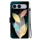 For OnePlus Nord 4 Crystal Texture Colored Drawing Leather Phone Case(Colored Leaves) - 3