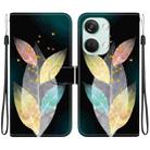 For OnePlus Ace 2V 5G / Nord 3 Crystal Texture Colored Drawing Leather Phone Case(Colored Leaves) - 1