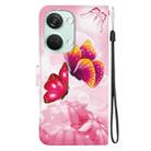 For OnePlus Ace 2V 5G / Nord 3 Crystal Texture Colored Drawing Leather Phone Case(Pink Butterflies) - 3