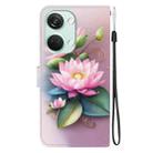 For OnePlus Ace 2V 5G / Nord 3 Crystal Texture Colored Drawing Leather Phone Case(Lotus) - 3