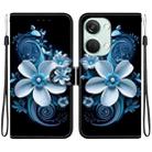For OnePlus Ace 2V 5G / Nord 3 Crystal Texture Colored Drawing Leather Phone Case(Black Orchid) - 1
