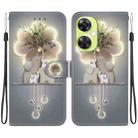 For OnePlus Nord CE 3 Lite / N30 Crystal Texture Colored Drawing Leather Phone Case(Elephants) - 1