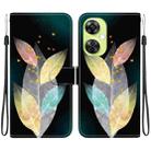 For OnePlus Nord CE 3 Lite / N30 Crystal Texture Colored Drawing Leather Phone Case(Colored Leaves) - 1