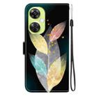 For OnePlus Nord CE 3 Lite / N30 Crystal Texture Colored Drawing Leather Phone Case(Colored Leaves) - 3