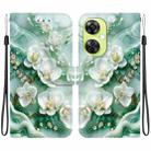 For OnePlus Nord CE 3 Lite / N30 Crystal Texture Colored Drawing Leather Phone Case(Jade Flowers) - 1