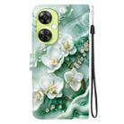 For OnePlus Nord CE 3 Lite / N30 Crystal Texture Colored Drawing Leather Phone Case(Jade Flowers) - 3