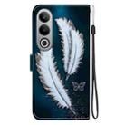 For OnePlus Nord CE4 5G Crystal Texture Colored Drawing Leather Phone Case(White Butterfly Feathers) - 3