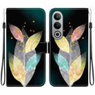 For OnePlus Nord CE4 5G Crystal Texture Colored Drawing Leather Phone Case(Colored Leaves) - 1