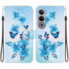 For OnePlus Nord CE4 5G Crystal Texture Colored Drawing Leather Phone Case(Blue Butterflies) - 1