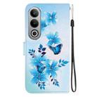 For OnePlus Nord CE4 5G Crystal Texture Colored Drawing Leather Phone Case(Blue Butterflies) - 3