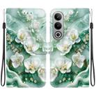 For OnePlus Nord CE4 5G Crystal Texture Colored Drawing Leather Phone Case(Jade Flowers) - 1