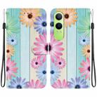 For OnePlus Nord CE4 Lite Crystal Texture Colored Drawing Leather Phone Case(Sunflowers) - 1