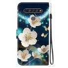 For LG K61 Crystal Texture Colored Drawing Leather Phone Case(Magnolia) - 3