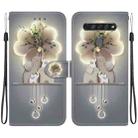 For LG K61 Crystal Texture Colored Drawing Leather Phone Case(Elephants) - 1