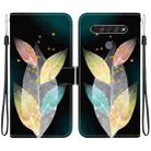 For LG K61 Crystal Texture Colored Drawing Leather Phone Case(Colored Leaves) - 1