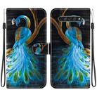 For LG K61 Crystal Texture Colored Drawing Leather Phone Case(Peacock) - 1