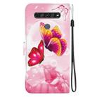 For LG K61 Crystal Texture Colored Drawing Leather Phone Case(Pink Butterflies) - 3