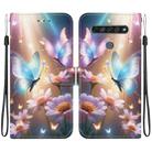 For LG K61 Crystal Texture Colored Drawing Leather Phone Case(Butterfly Love Flower) - 1