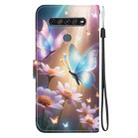 For LG K61 Crystal Texture Colored Drawing Leather Phone Case(Butterfly Love Flower) - 3