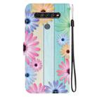 For LG K61 Crystal Texture Colored Drawing Leather Phone Case(Sunflowers) - 3