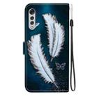 For LG Velvet  5G/ G9 4G Crystal Texture Colored Drawing Leather Phone Case(White Butterfly Feathers) - 3