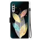 For LG Velvet  5G/ G9 4G Crystal Texture Colored Drawing Leather Phone Case(Colored Leaves) - 3