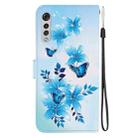 For LG Velvet  5G/ G9 4G Crystal Texture Colored Drawing Leather Phone Case(Blue Butterflies) - 3