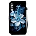 For LG Velvet  5G/ G9 4G Crystal Texture Colored Drawing Leather Phone Case(Black Orchid) - 3