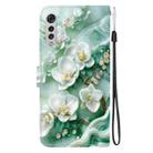 For LG Velvet  5G/ G9 4G Crystal Texture Colored Drawing Leather Phone Case(Jade Flowers) - 3