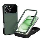 For iPhone 16 Pro PC Hybrid TPU MagSafe Phone Case(Amry Green) - 1