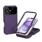 For iPhone 16 Plus PC Hybrid TPU MagSafe Phone Case(Dark Purple) - 1