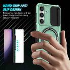 For Samsung Galaxy S25+ 5G Sliding Camshield MagSafe Holder TPU Hybrid PC Phone Case(Light Blue) - 3