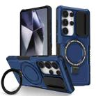 For Samsung Galaxy S25 Ultra 5G Sliding Camshield MagSafe Holder TPU Hybrid PC Phone Case(Royal Blue) - 1