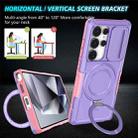 For Samsung Galaxy S25 Ultra 5G Sliding Camshield MagSafe Holder TPU Hybrid PC Phone Case(Pink Purple) - 2