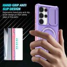 For Samsung Galaxy S25 Ultra 5G Sliding Camshield MagSafe Holder TPU Hybrid PC Phone Case(Pink Purple) - 3